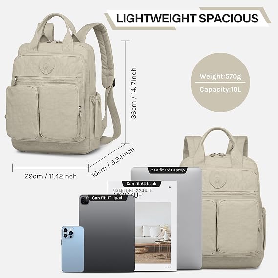 Joyway Women's Backpack Purse, Fashionable Mini Backpack Crossbody Bag, Small Daypack for Teen Girls, Work, Travel (Silver White)