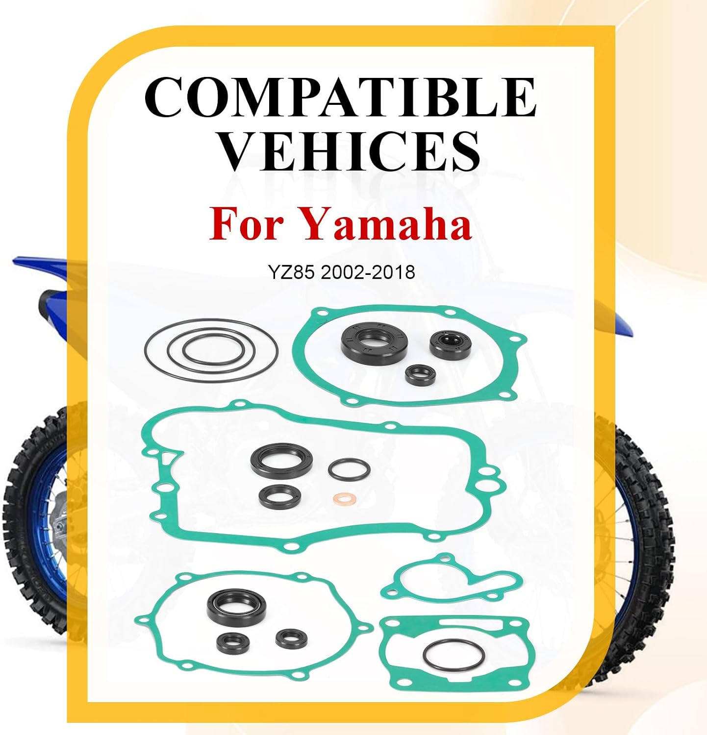 Complete Engine Top + Bottom End Rebuild Gasket & Seal Kit for Yamaha YZ85 2002-2018