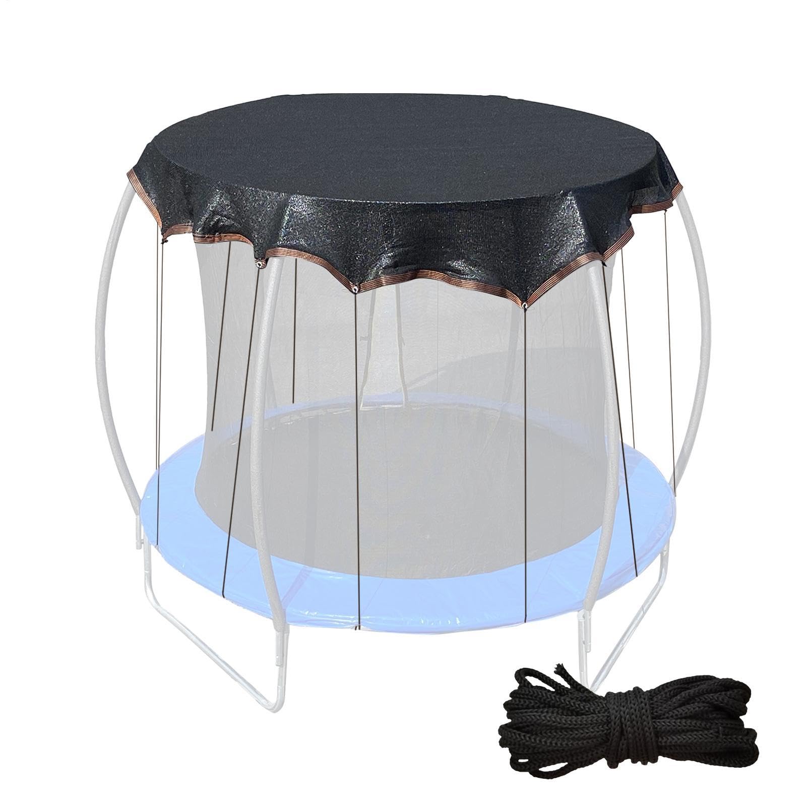 Canopy para trampolín de alta resistencia con red de sombrilla para patio y césped 8