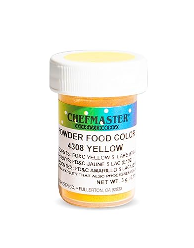Chefmaster Color caramelo en polvo seco amarillo  Tonos vibrantes  Chocolate, macarons, fondant  Decoración  Tinte de grado profesional  Fácil de disponible en Yaxa Costa Rica