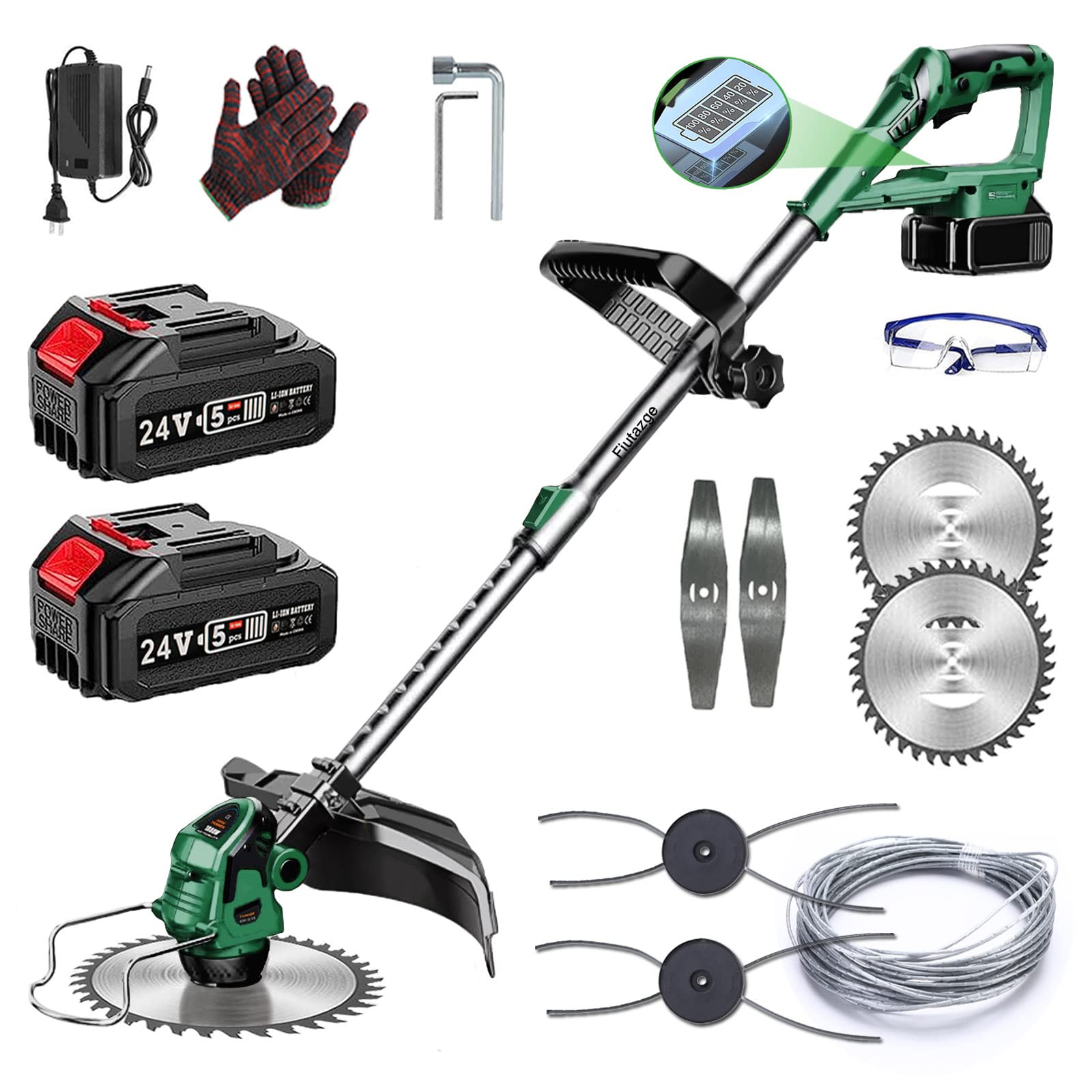 Coupe Bordure Sans Fil 24 V Débroussailleuse Sans Fil Avec Batterie Et