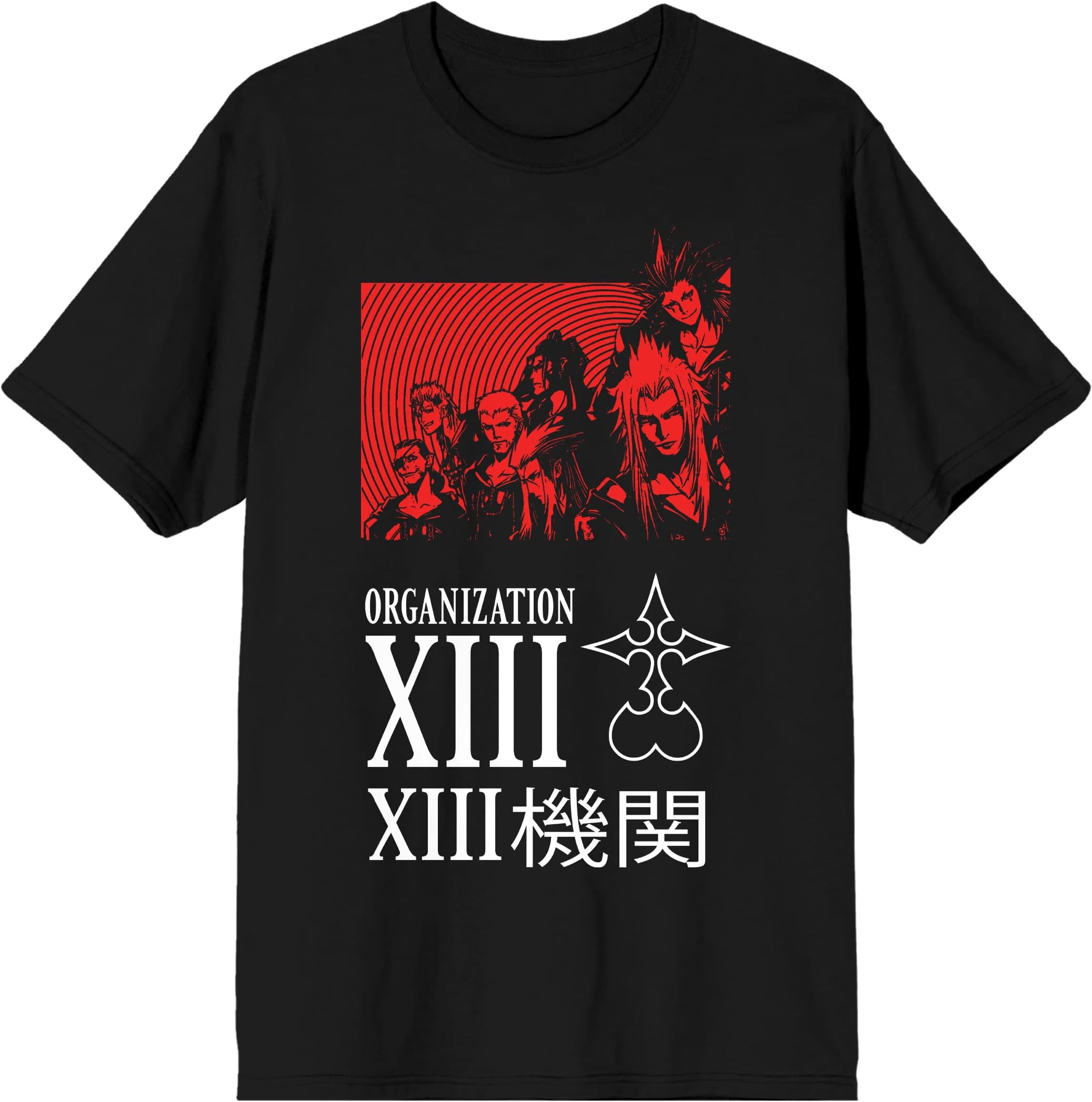 Kingdom Hearts Organization 13 XIII Men's T-Shirt Tee Shirt-Medium Black