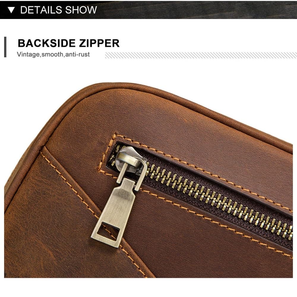 Leder-Rasiertasche für Herren, Leder-Kulturbeutel, Leder-Kulturbeutel für Herren, Kulturbeutel, Reise-Kulturbeutel, Hygiene- und Pflegeset, C, 26*12*13.5cm