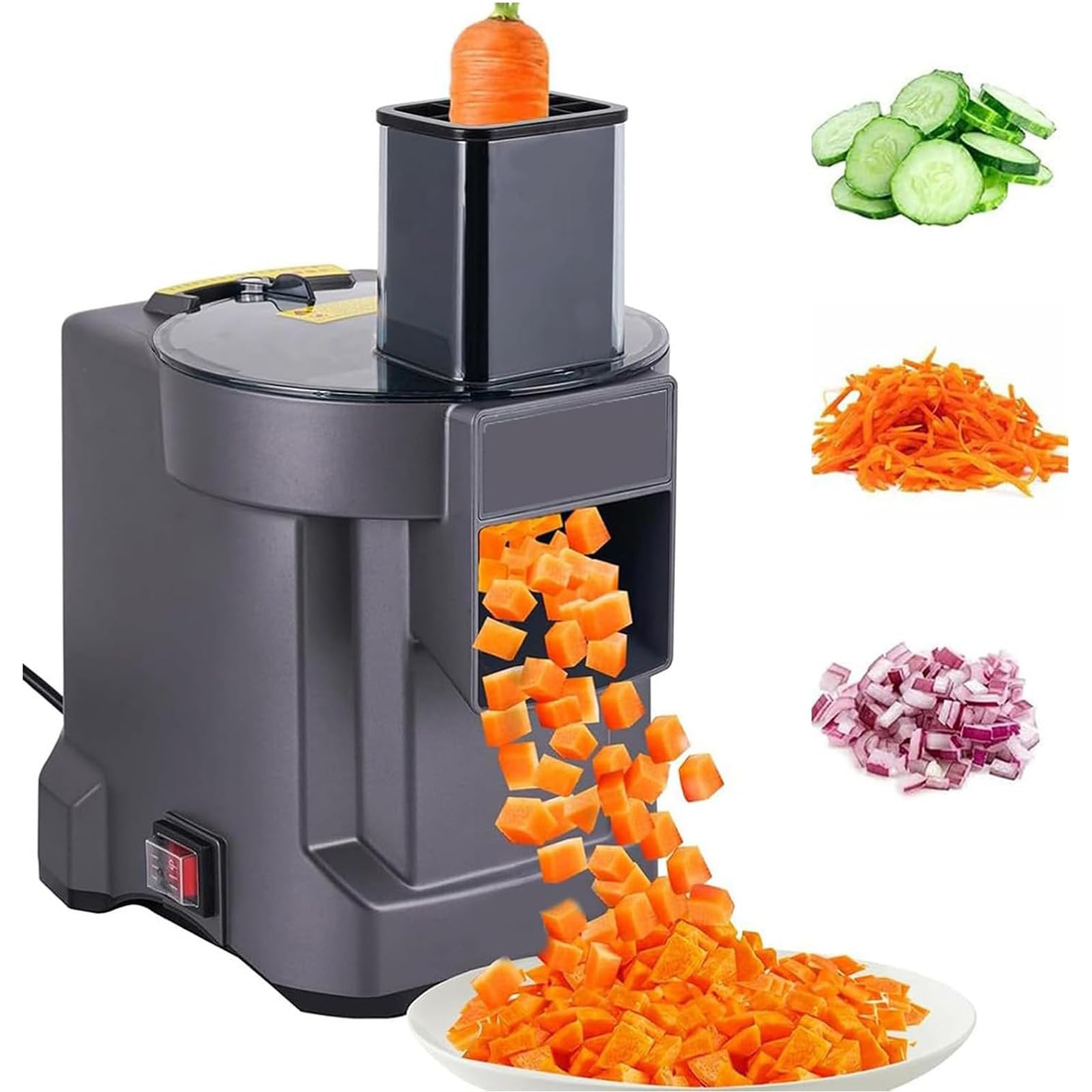 ZTCHSENZT Electric Vegetable Processor, 3-In-1 Slicer Shredder, Food Cutter with Multiple Blades for Efficient Home Cooking