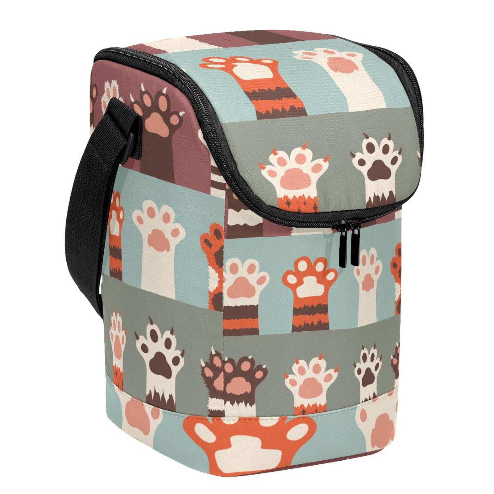 Bolsa de almuerzo porta alimentos de garras de gato para oficina