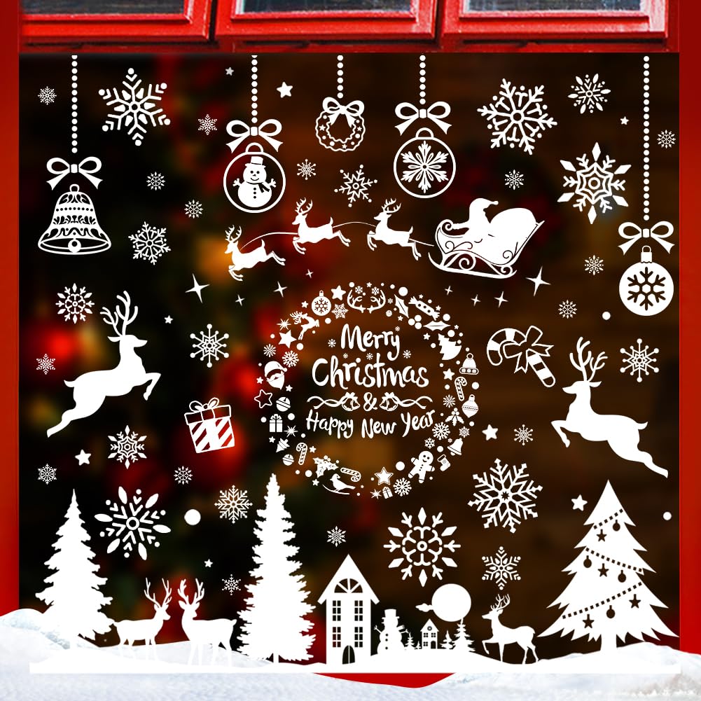 Multper 236 Vetrofanie Natalizie, DIY Decorazioni Natalizie, Riutilizz