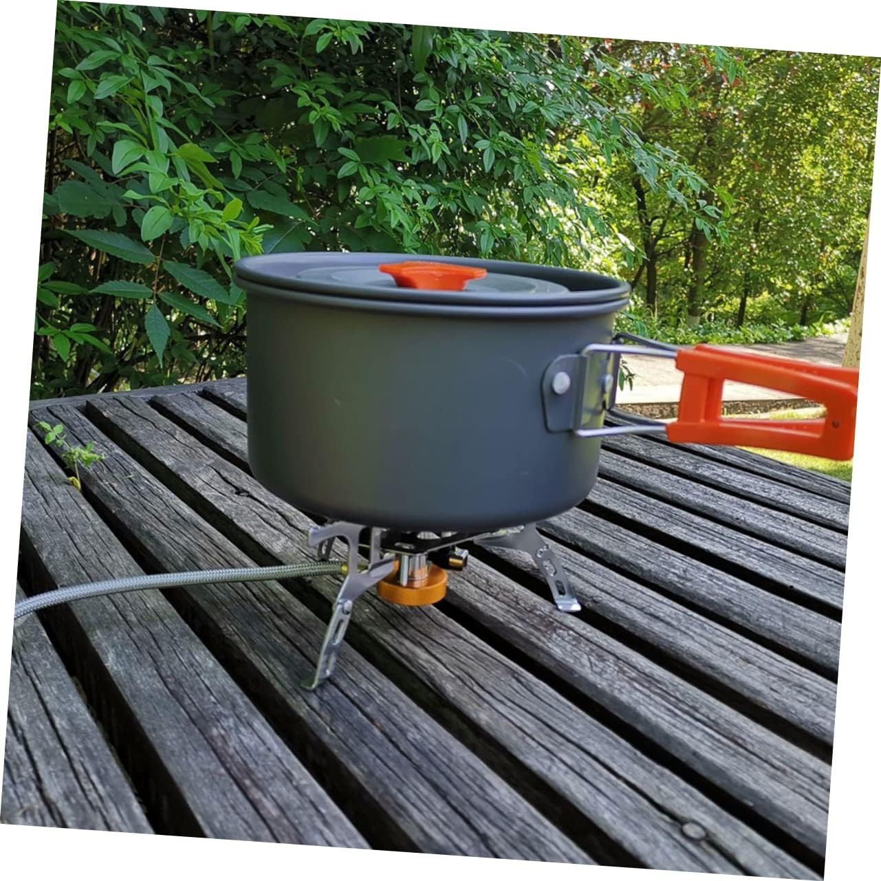 Generic 1 Set Camping Pan Set Camping Stove Camping Cookware Kit Camping Oven Camping Cooking Equipment Camping Gas Stove Wild Camping Equipment Water Cup Frying Pan Skillet Frying Pot