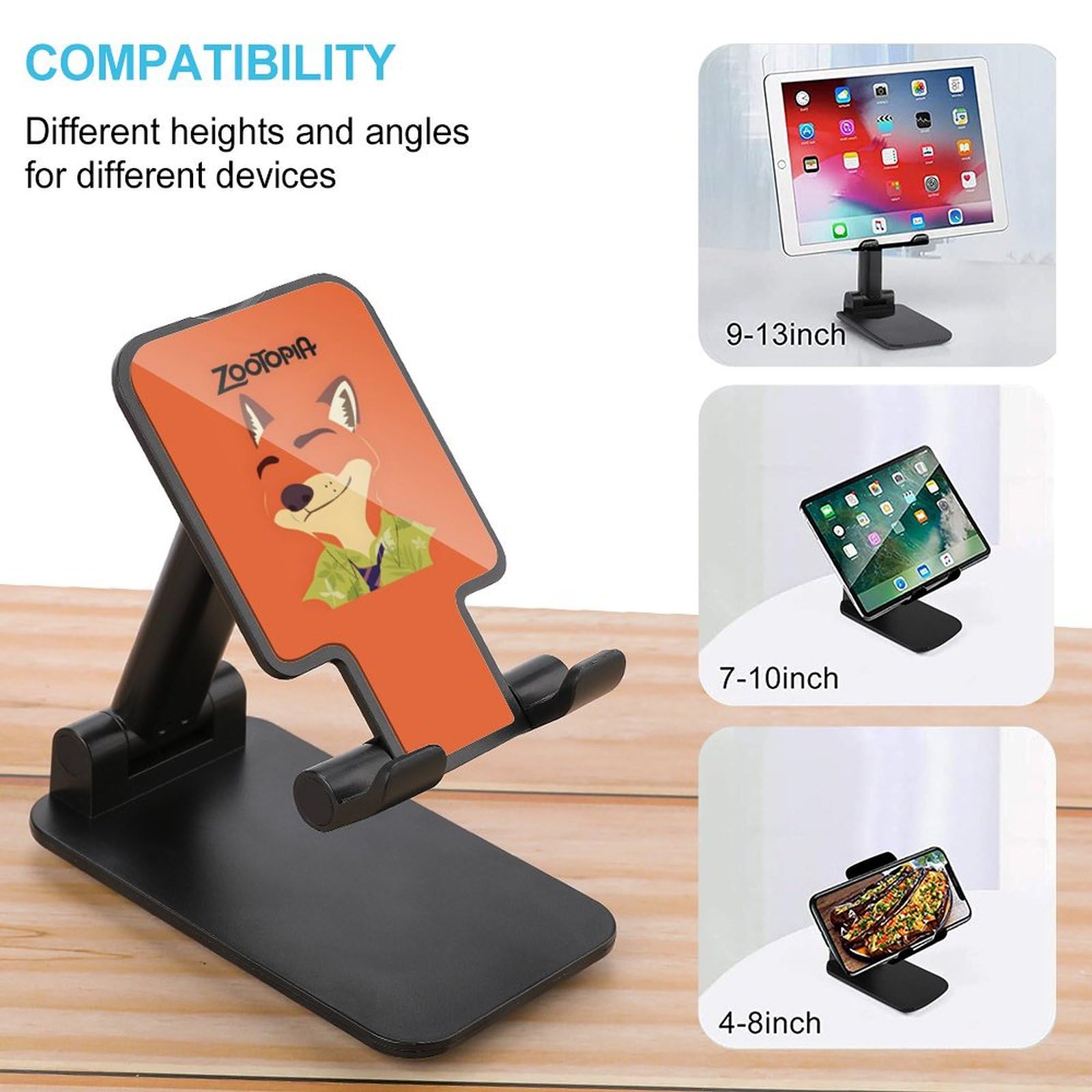 Amazon.co.jp: ズートピア ニック スマホスタンド 折り畳み式 携帯電話