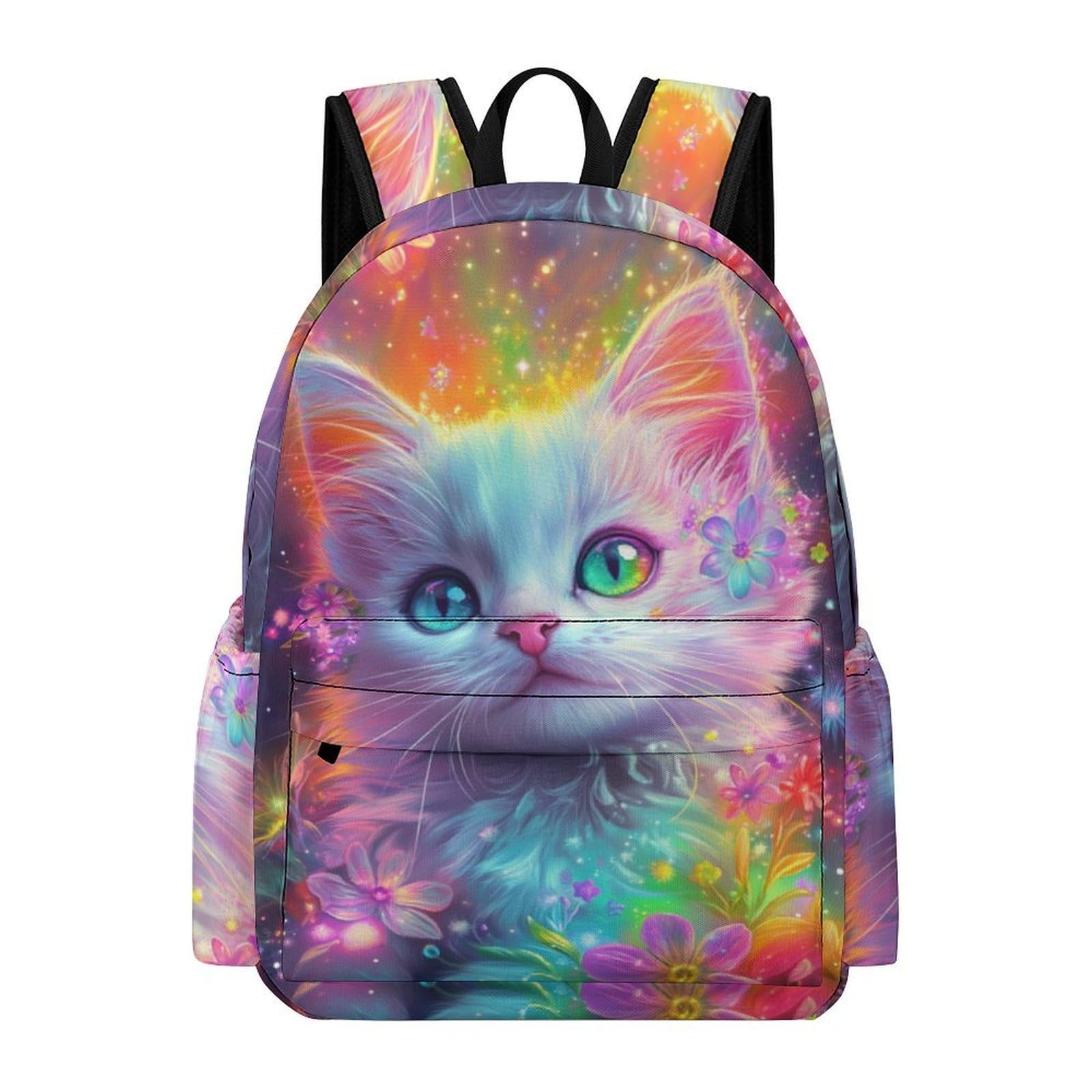 TPISLI Teens Colourful Cat Daypack Boys Girls Secondary School Years 7-10 Cool Durable Animal Kitten Bookbag for Autumn Trip Travel Back to School Gift, Daily Carry — image 1