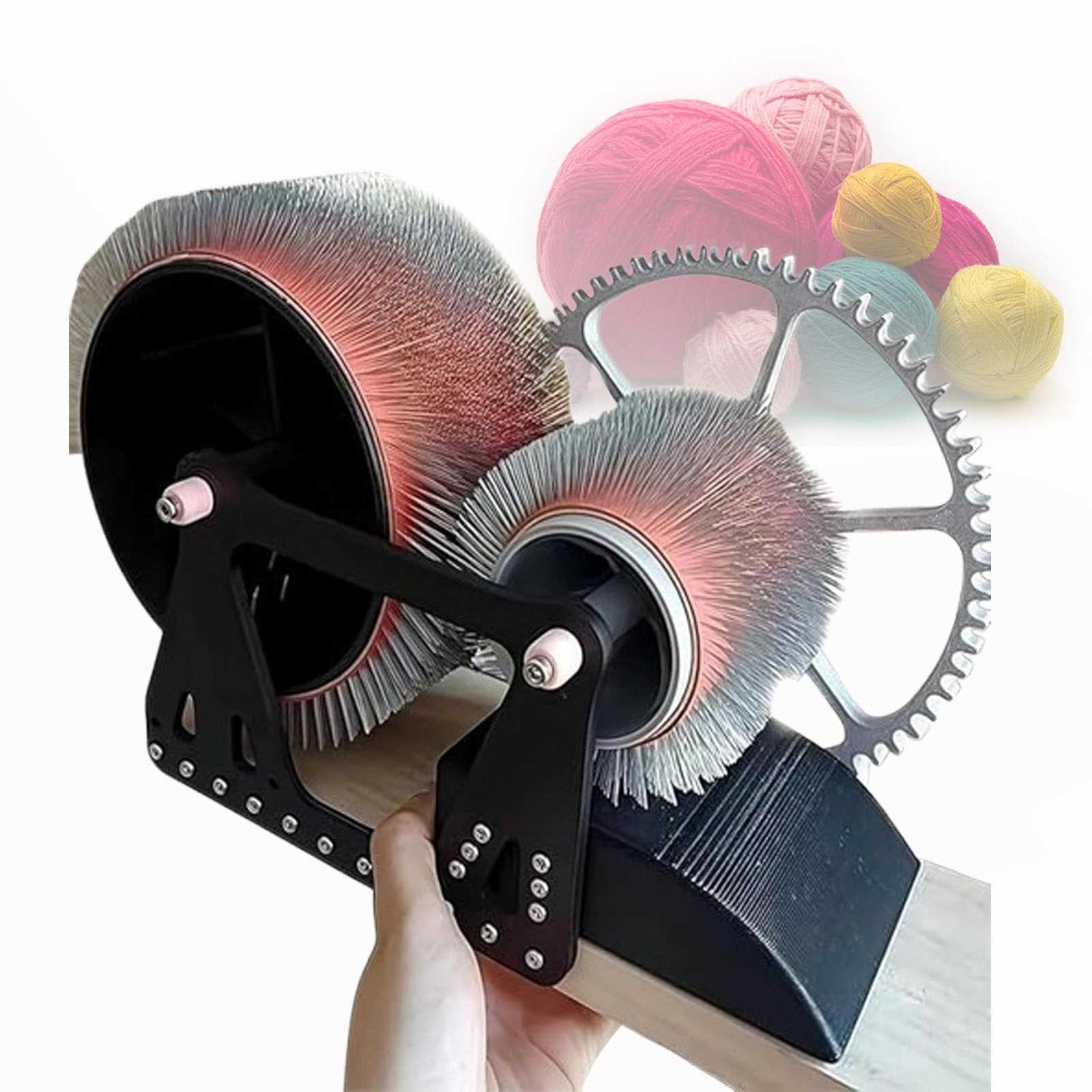 Wollfaser-TrommelkäMmmaschine – Manuelle Diy-Maschine Mit Walze Und Nylonlager – Effizientes Mischen Von Wolle, Ideal Zum Spinnen Und Basteln Von Diy-Wollfilz Tiere