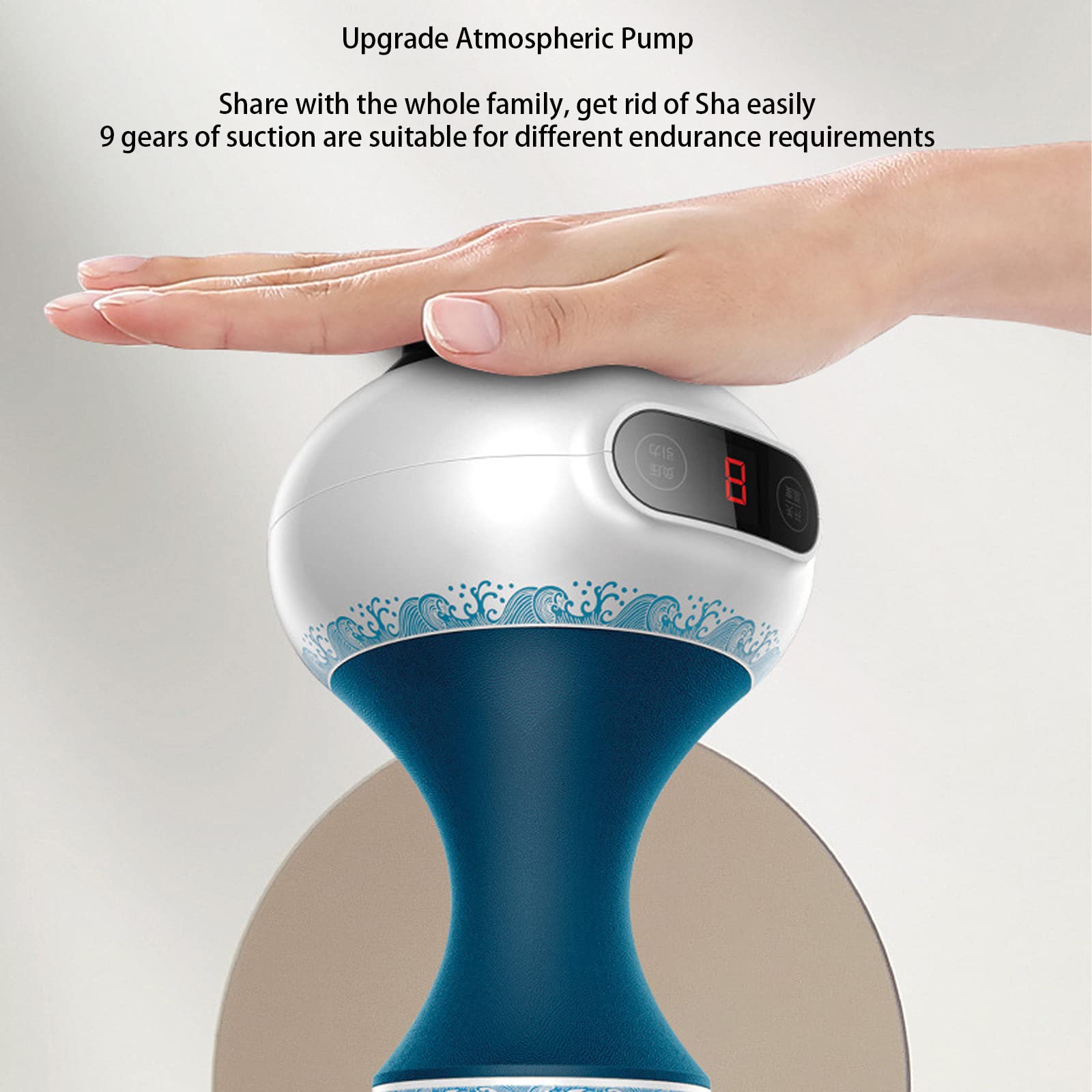 Massaggiatore elettrico per raschiare Gua Sha, macchina per coppettazione portatile, massaggiatore elettrico per raschiare Gua Sha, dispositivo per il rilassamento del dolore muscolare completo del