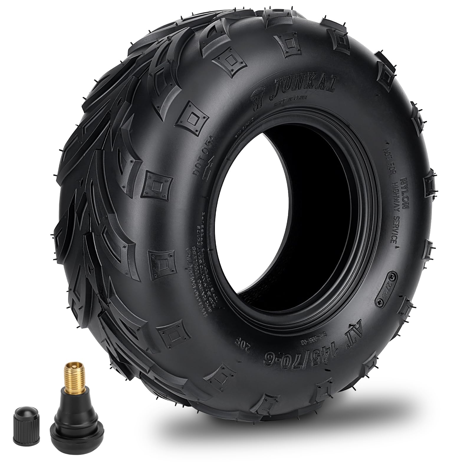 Photo 1 of 145/70-6 ATV Mini Bike Tire,145 70-6 Tire Tubeless Compatible with Coleman CC100X CT100U Baja Doodle Bug DB30 Motovox MBX10 MBX11 Monster Moto 80cc 105cc Minibike Go Kart Parts Rear V-Tread Tires