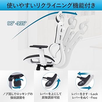 Amazon.co.jp: KERDOM ワークチェア 全面メッシュチェア