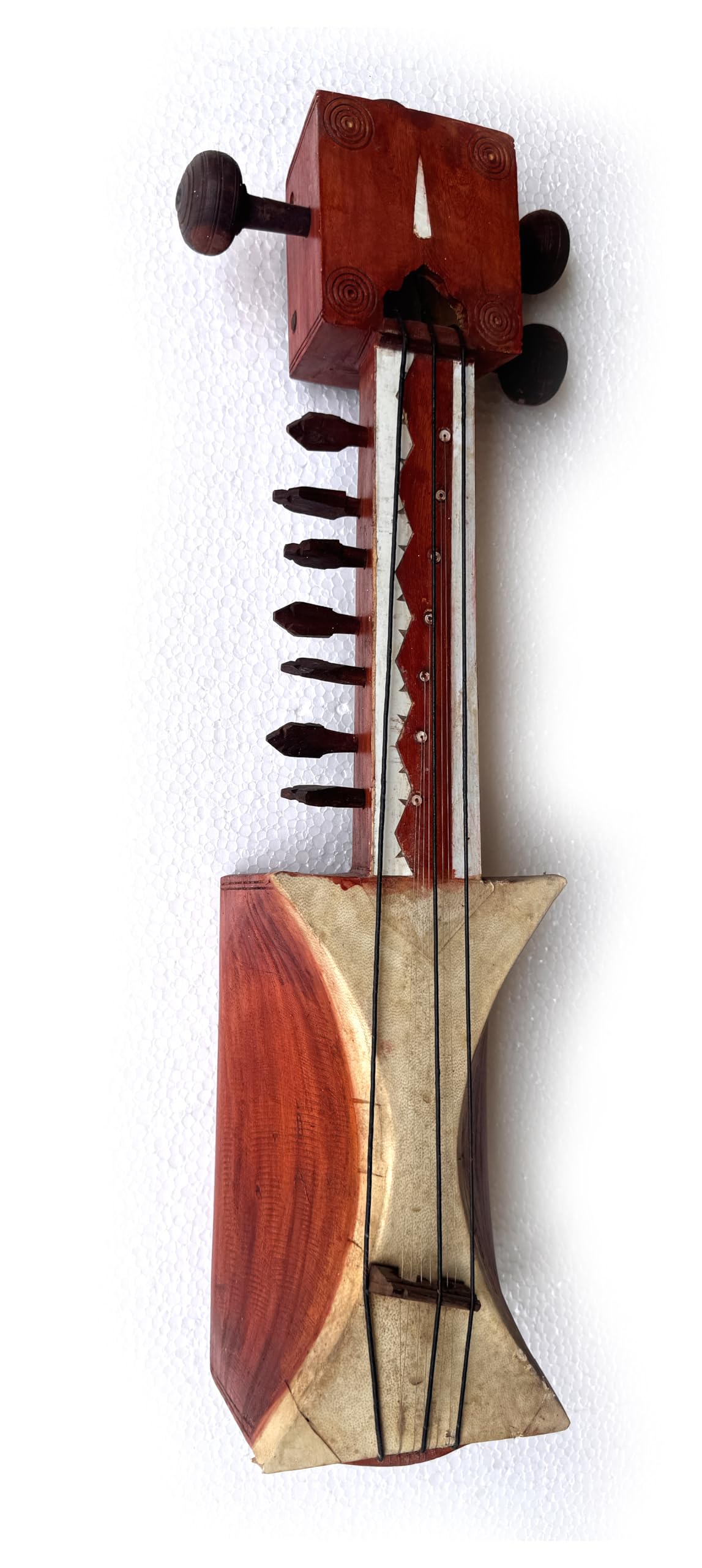 Vintage Jogiya Sarangi Ethnic tribal folk musical instrument from Rajasthan - Image 2 thumbnail