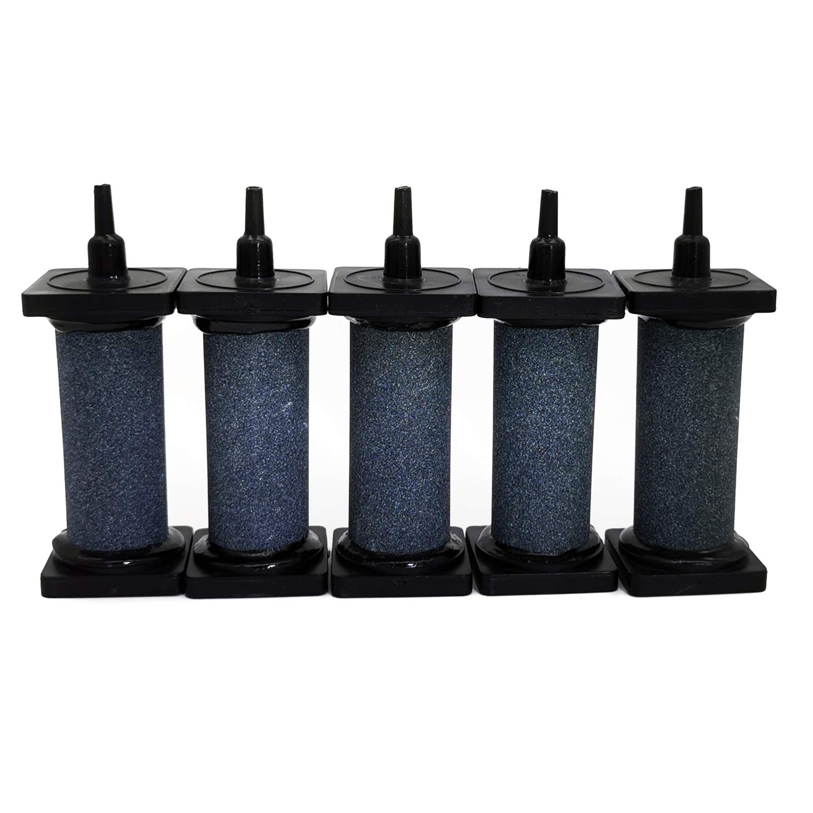 ALEGI Aquarium Air Stone Cylinder Bubbler with Plastic Shield for Hydroponic, Fish Tank (A3080 5pcs)