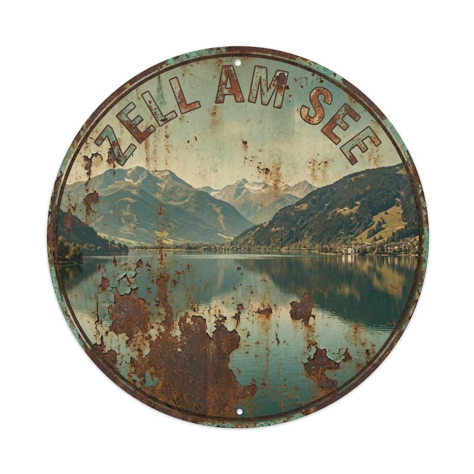 Galvaxio Style Vintage Travel Austria Zell Am See Metal Tin Sign