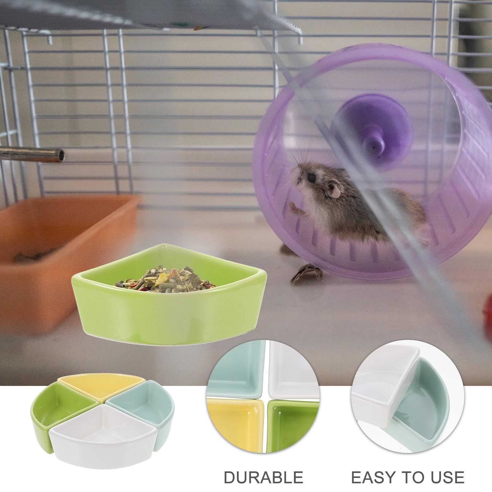 Keramik Futternapf 4 Stück für Hamster und Kaninchen