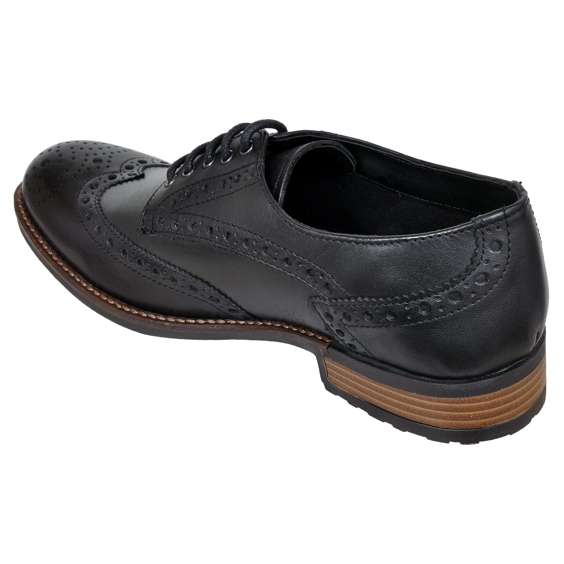 hx london Men Stylish Semi Casual and Formal Leather Lace-Up Brogue Derby Shoes-picture-45