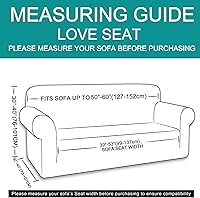 Vista 6 de U-NICE HOME Funda para sofá biplaza elástica, cubierta para sofá, funda para sillón, protector de muebles para sofá con 2 cojines, funda para sofá
