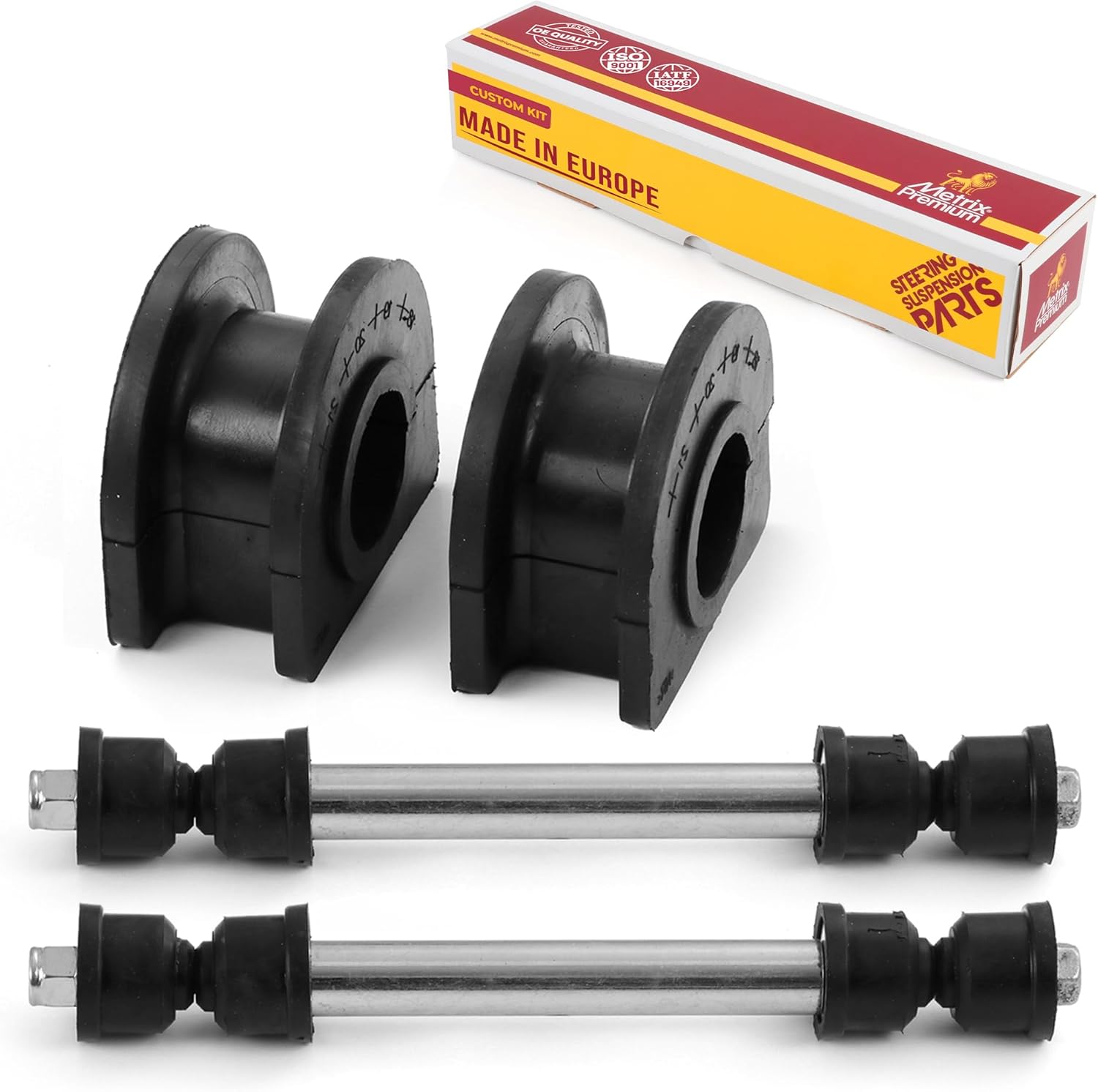 Metrix Premium Chassis Parts - 4 PC L/R Front Sway Bar Stabilizer End Link & Front Stabilizer Bar Bushing Kit Fits 99-00 Chevrolet Silverado 2500, 00-06 GMC Yukon XL 2500, K700539, K80631 K6437
