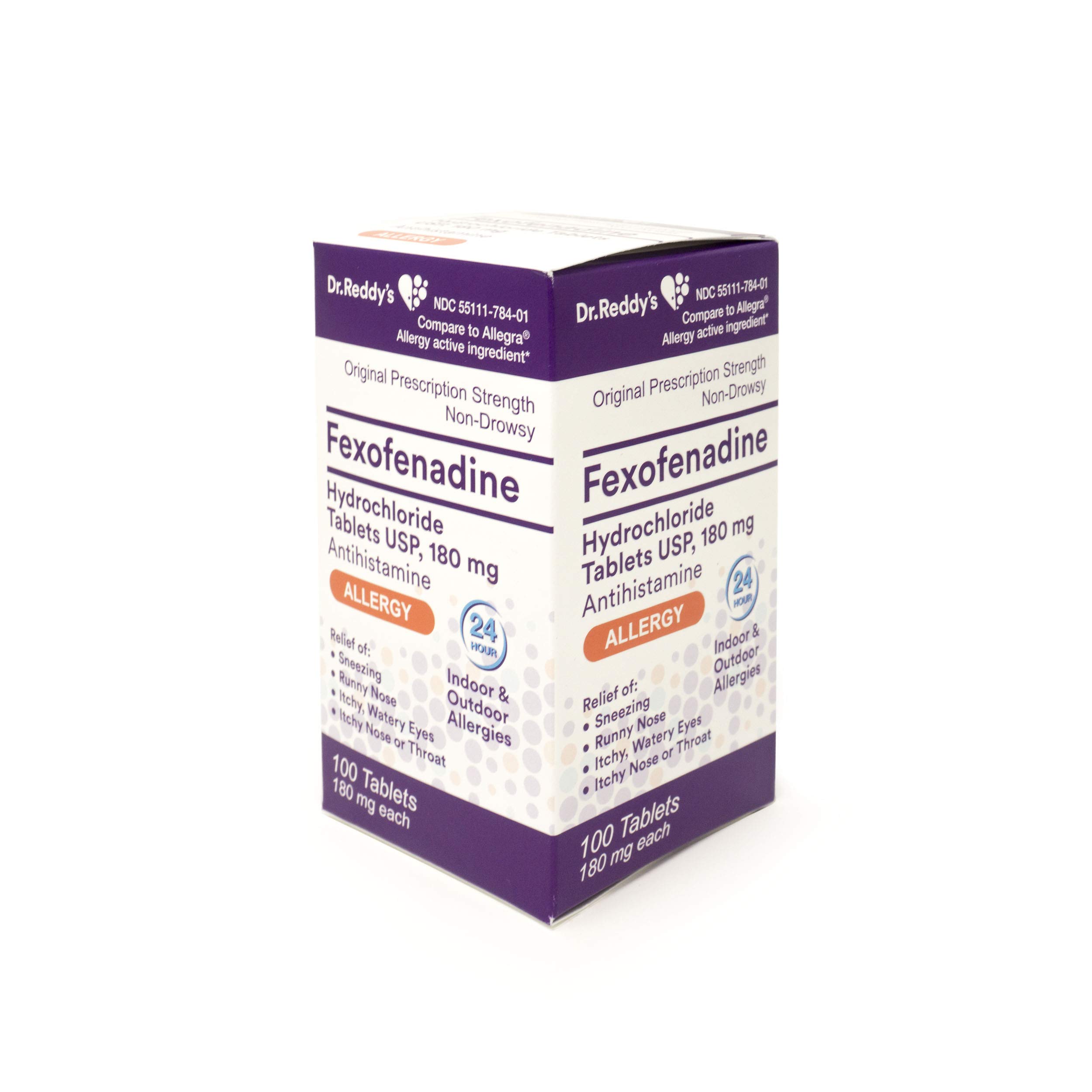 Dr. Reddy's Allergy, Fexofenadine Hydrochloride Tablets, 180 mg