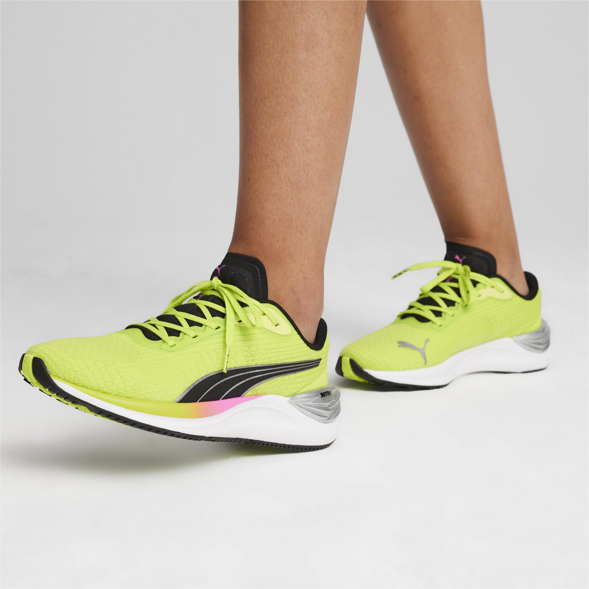 PUMA Electrify Nitro 3 WNS damskie buty do biegania szosowego, Lime Pow PUMA Black Poison Pink, 40 EU