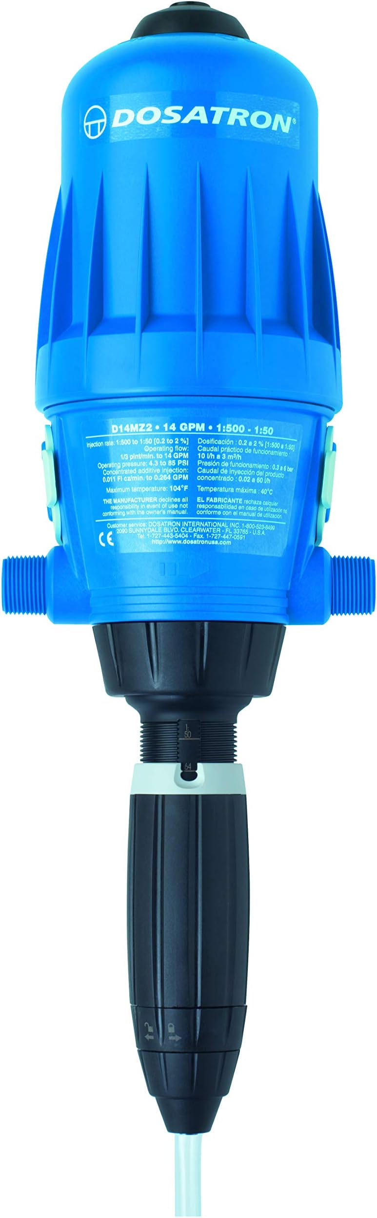 Dosatron 14gpm Injector 1:500 to 1:50