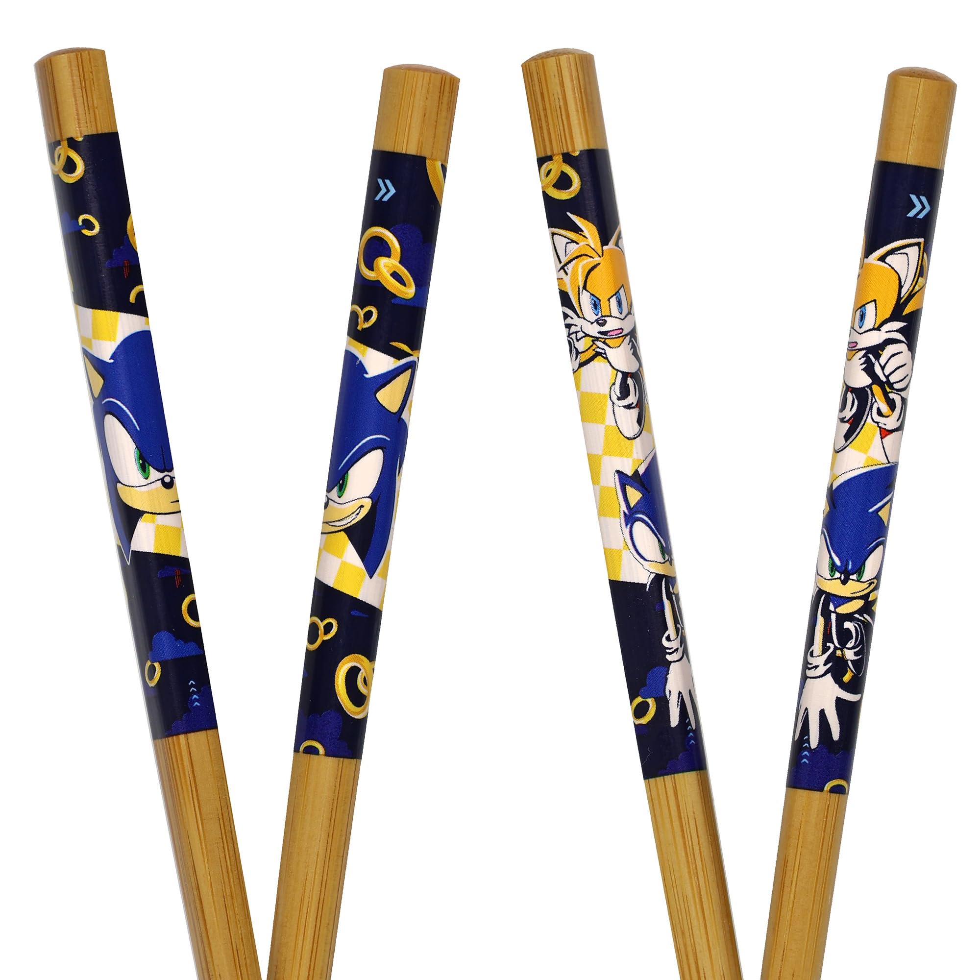 Sonic Chopsticks: Fun Character Bamboo Set -4