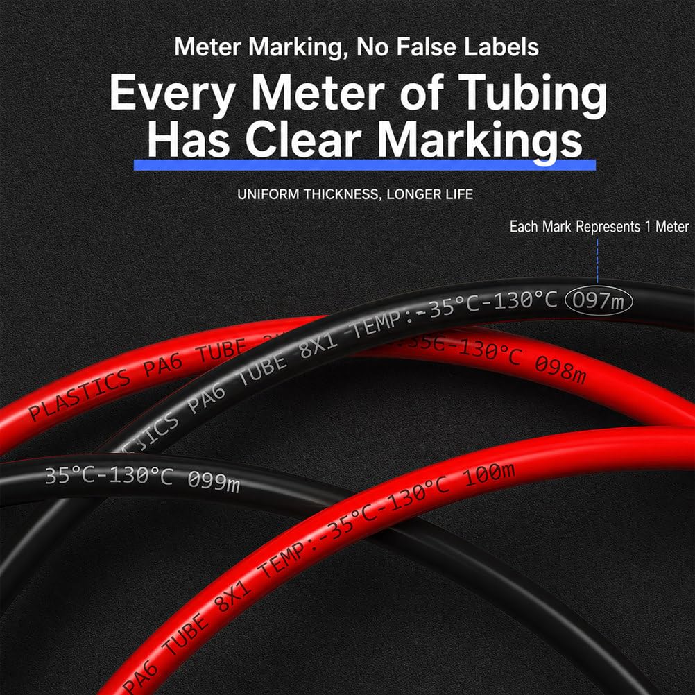 Tubo in Nylon Bianco PA6 6 Mm Ø X 100 M Tubazione Pneumatica Ad Alta Pressione