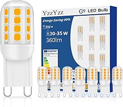 YzzYzz G9 LED Lampe Ampoules, LED G9 3W Équivalent 35W Lampe Halogène, Blanc Chaud 2700K 360LM Protection des Yeux Lumineux, non Dimmable, Adapté Pour les Lustres Ampoules à Économie d'Énergie, 8PCS