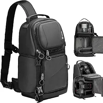 TARION M-03 Camera Backpack Canvas Bag Photography Backpack Water Repellent DSLR SLR Camera Bag with Rain Cover Mirrorless Camera Video Camcorder Bags DSLR Backpack Women