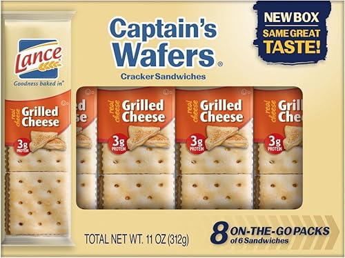 Lance Captains Wafers Crackers Grilled Cheese 8 Count (Pack of