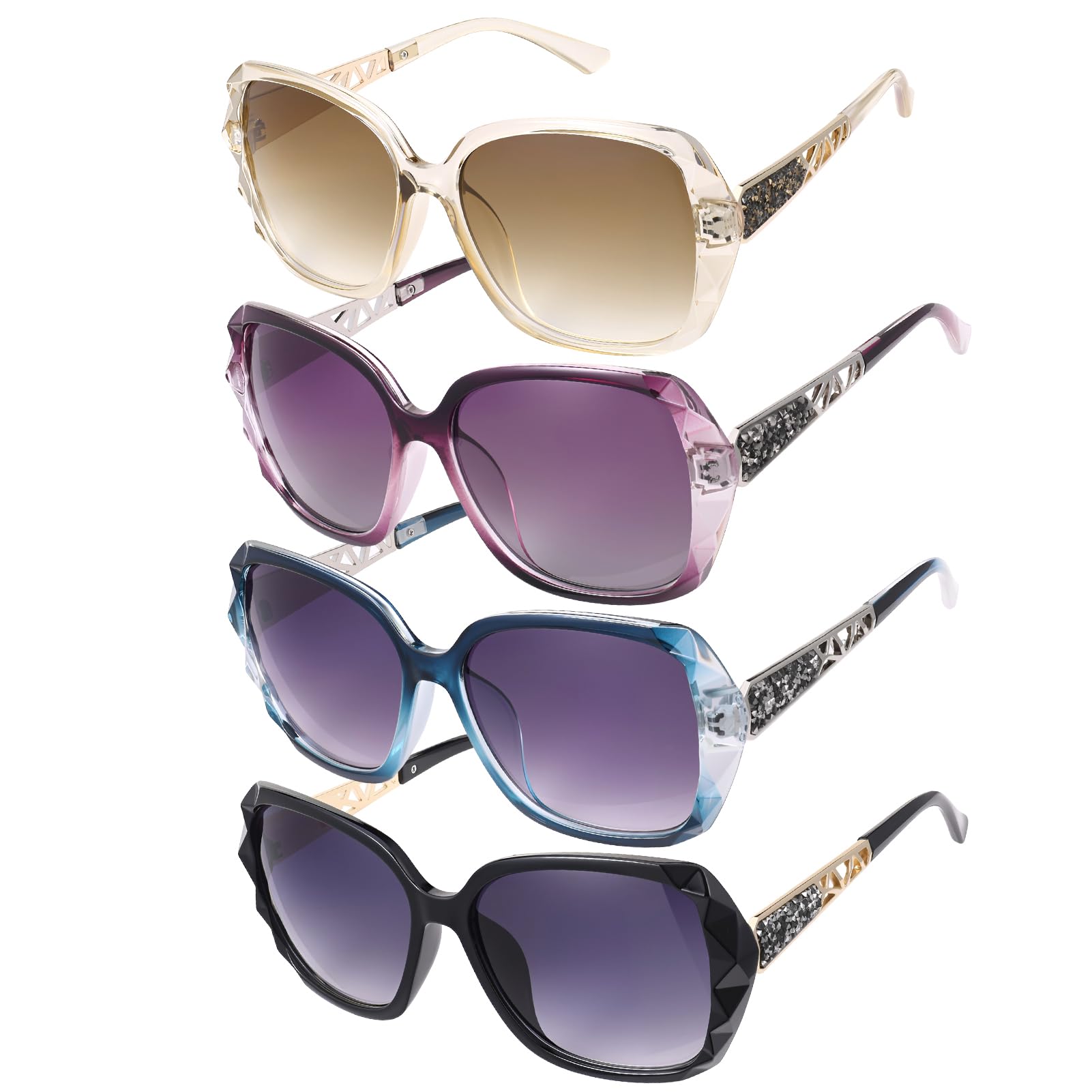 DragonflyDreams Women Large Sunglasses, UV 400 Glasses