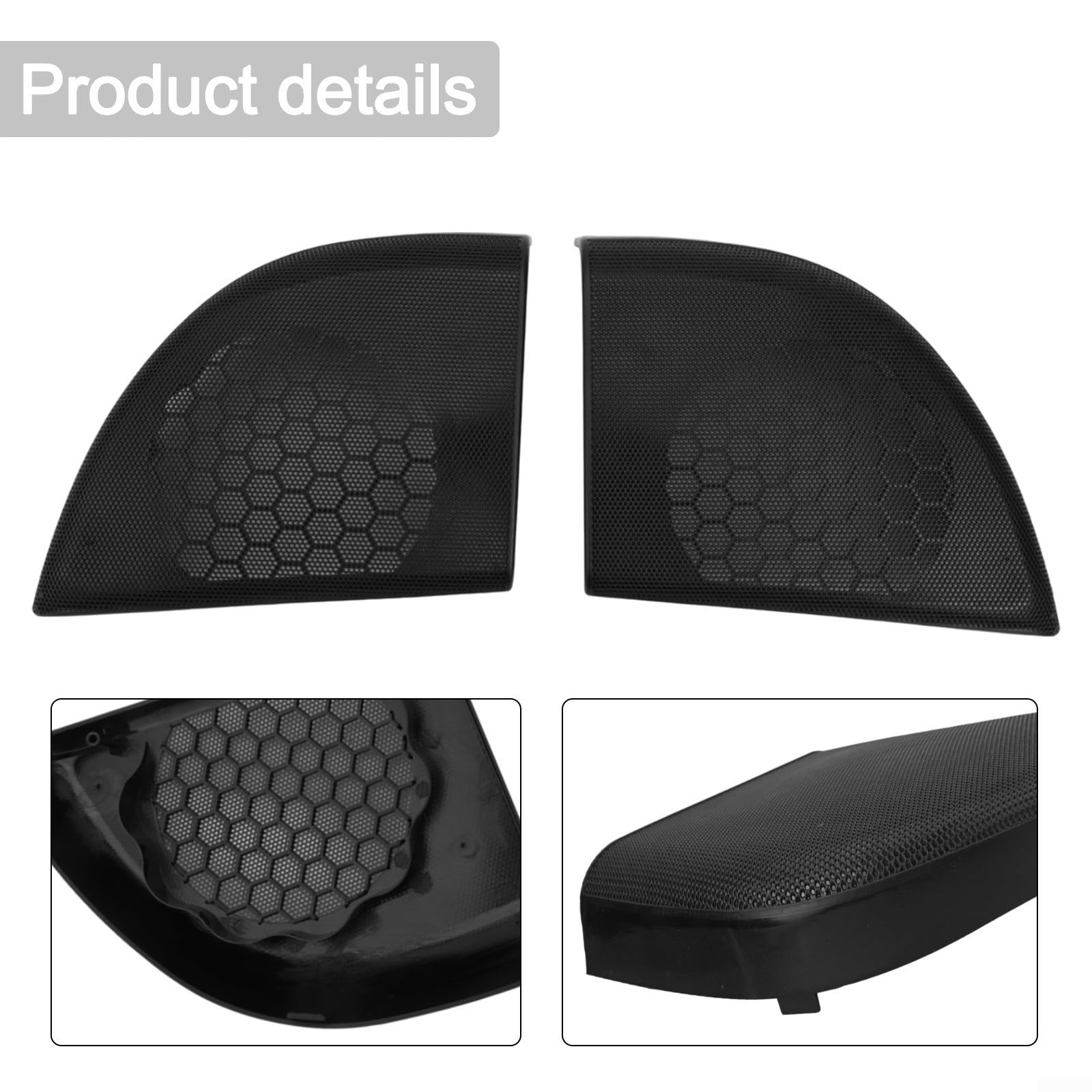 Pour Mercedes Benz CL203 Classe C Coupé Gauche + Droite Enceinte Porte Haut-Parleur Noir, Matériau ABS, Installation Directe