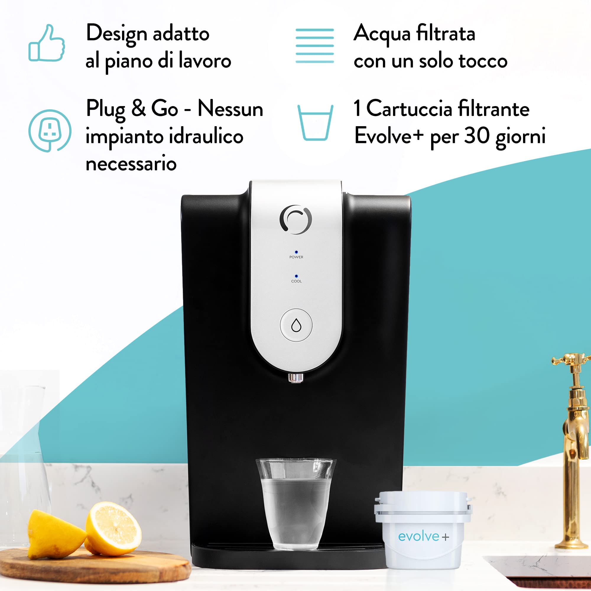 Aqua Optima WC0115 lumi filtr/chłodziarka wody, plastikowa