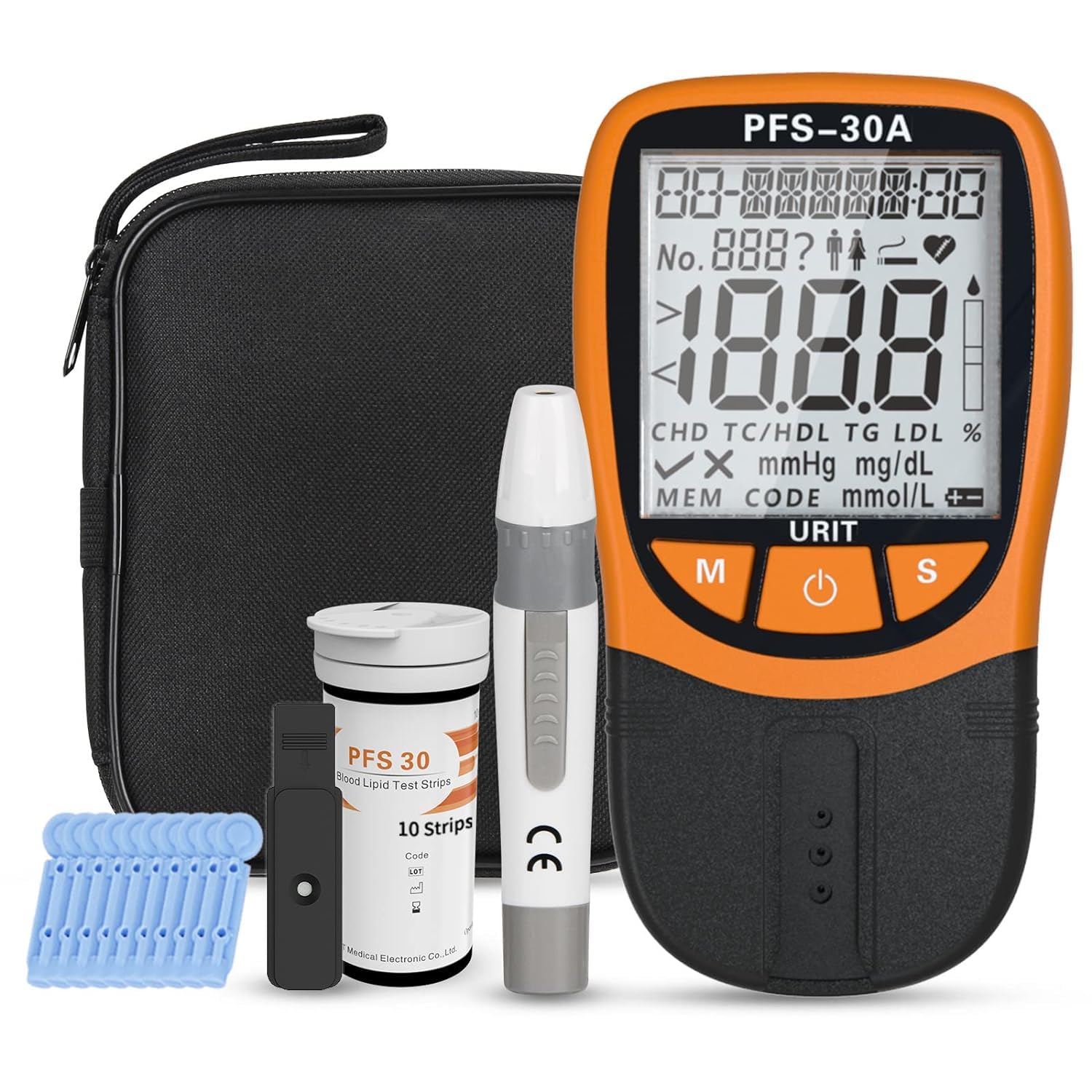 Photo 1 of 5 in 1 Cholesterol Test Kit, Cholesterol Tester Meter with 10 Test Strips