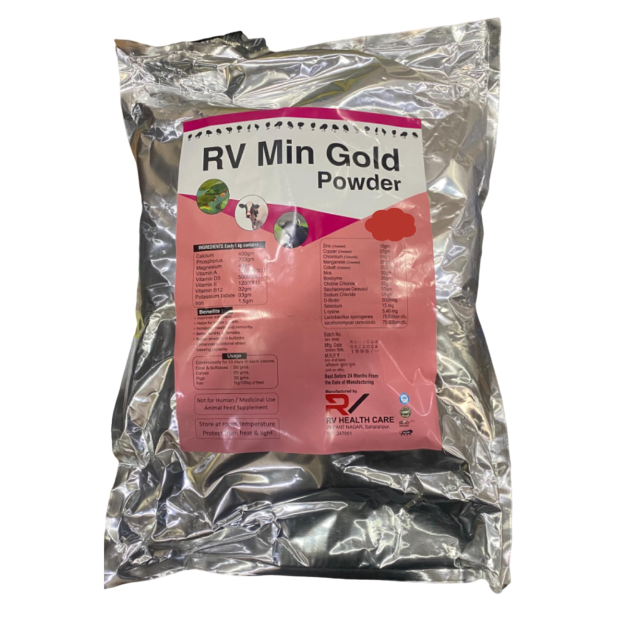 RV-MINGOLD Powder Mmc 2 Kg, Mineral Mixture for Cow, Buffalo,Sheep,Goat and Other Diary and Farm Animals, Powder, Milk, All Life Stages (B0D27D2XK8) Amazon Price History, Amazon Price Tracker