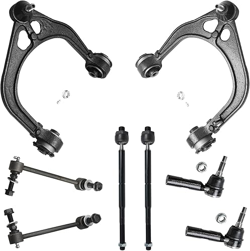 Detroit Axle - Kit de suspensión delantera RWD para Chrysler 300 Dodge Challenger Charger Magnum, 2 brazos de control superiores, 4 extremos de