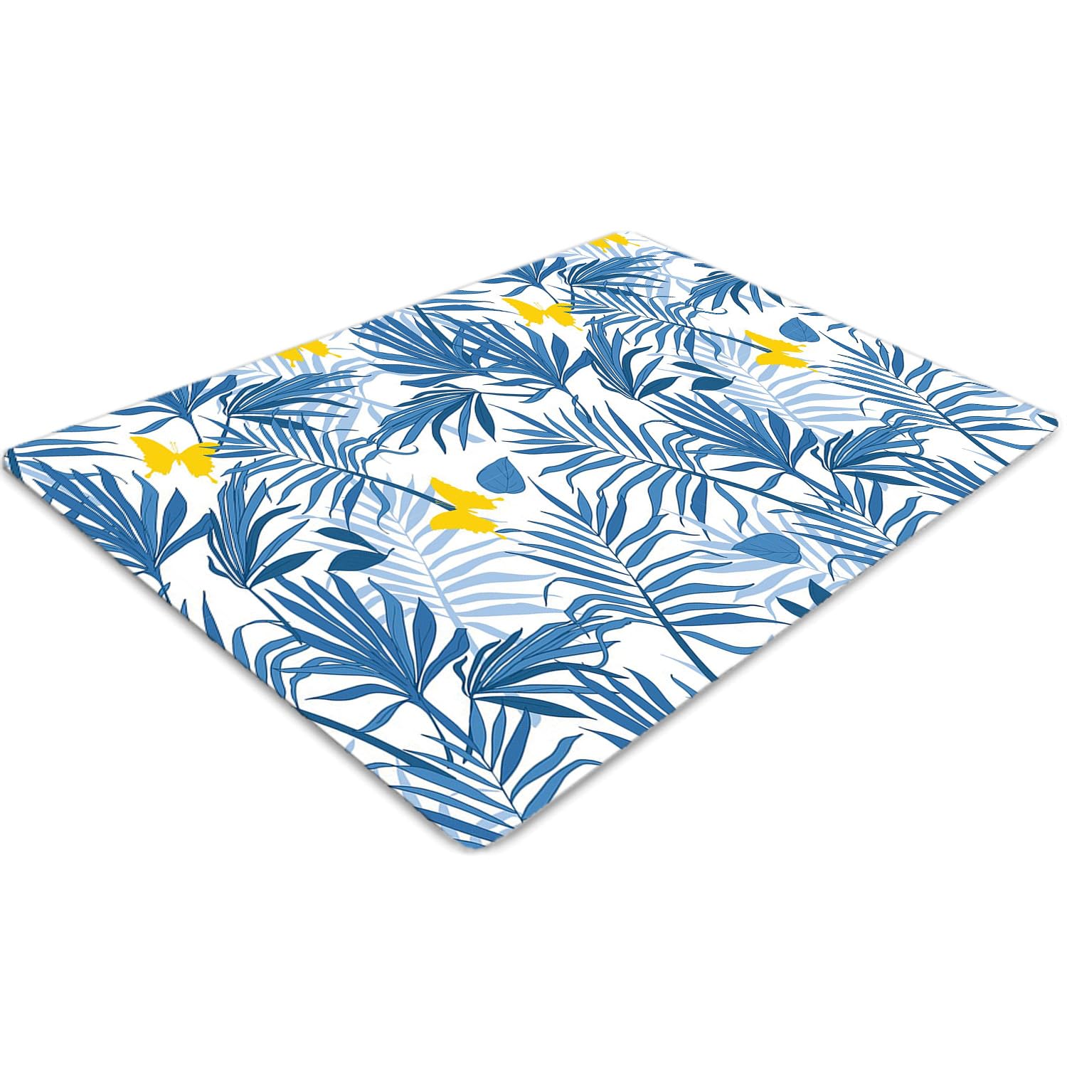 Tapis de chaise 140x100 cm en PVC protecteur de sol pour le bureau à motif de papillons