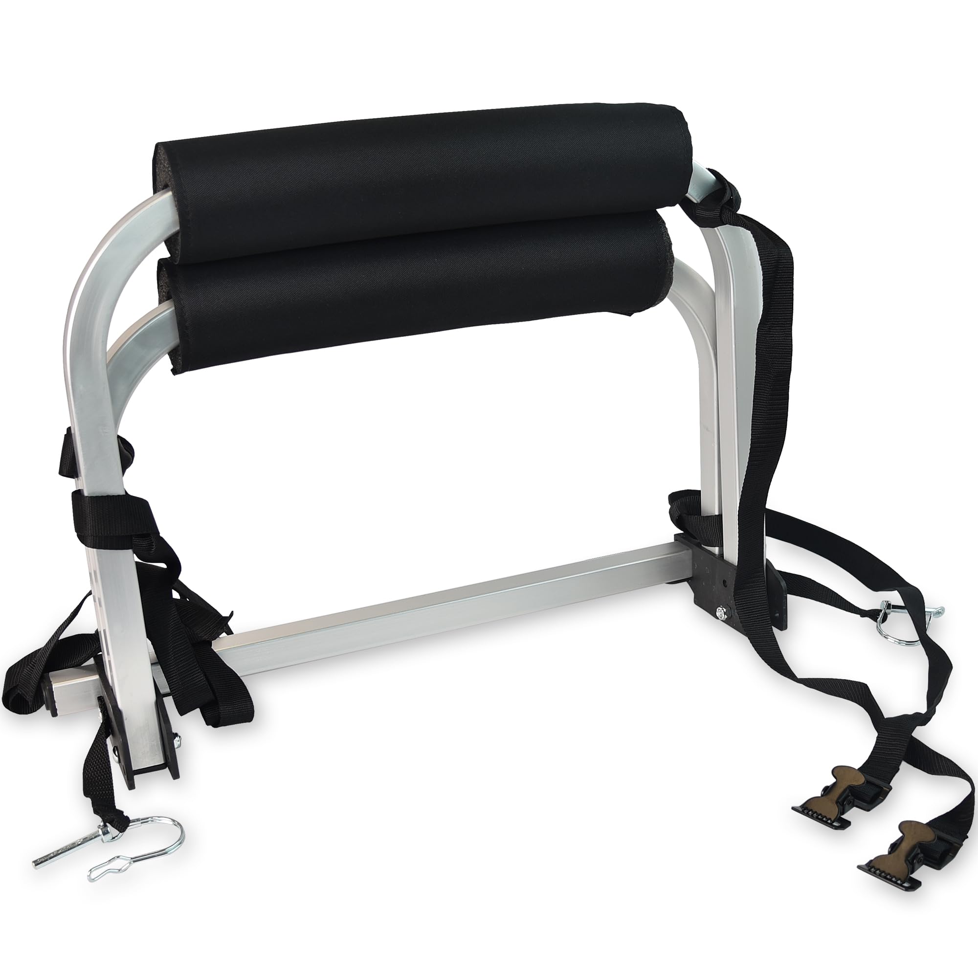 Wike Ultra-Lite Aluminum Boat Cart for Kayaks, Surfboards, and Paddleboards - Accommodates Boats up to 100lbs Portage Weight, Includes Padded Supports & Aluminum Frame, Black