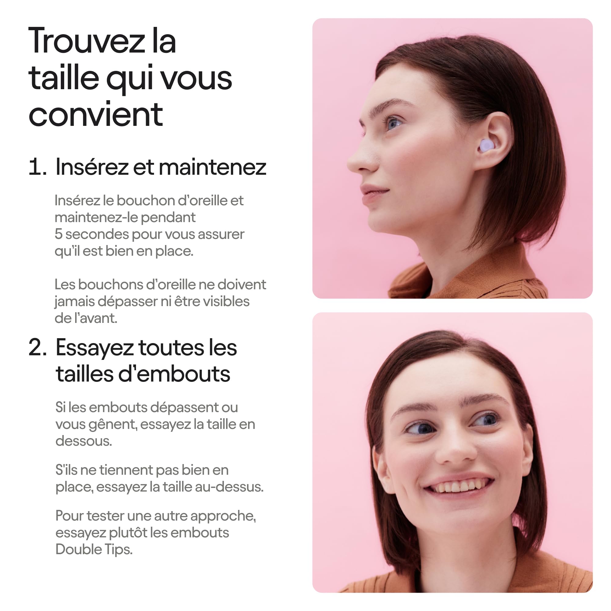 Bouchons d'oreille Loop Dream en silicone/mousse à mémoire de forme, réduction du bruit 27 dB (SNR)