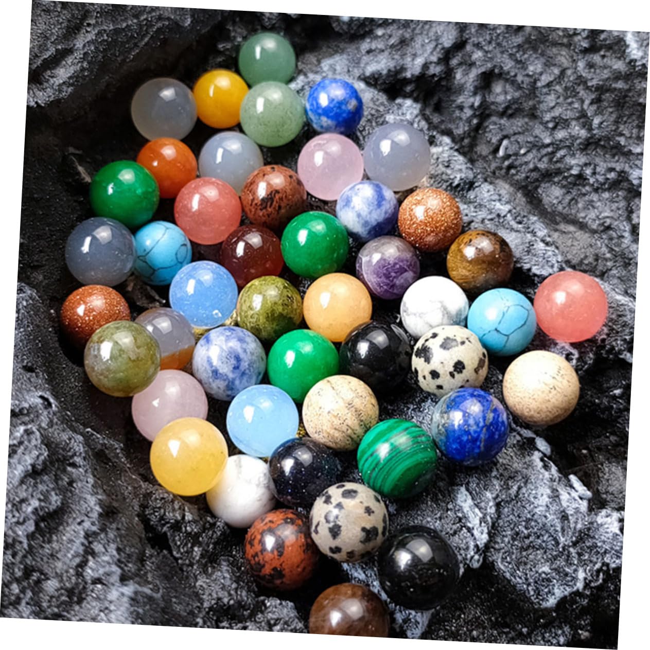 SHINEOFI 200pezzi Perline Di Cristallo Colorate Perline Rotonde Per Gioielli e Artigianato Facili Da Infilare Confezione Per Creazioni Fai Da Te