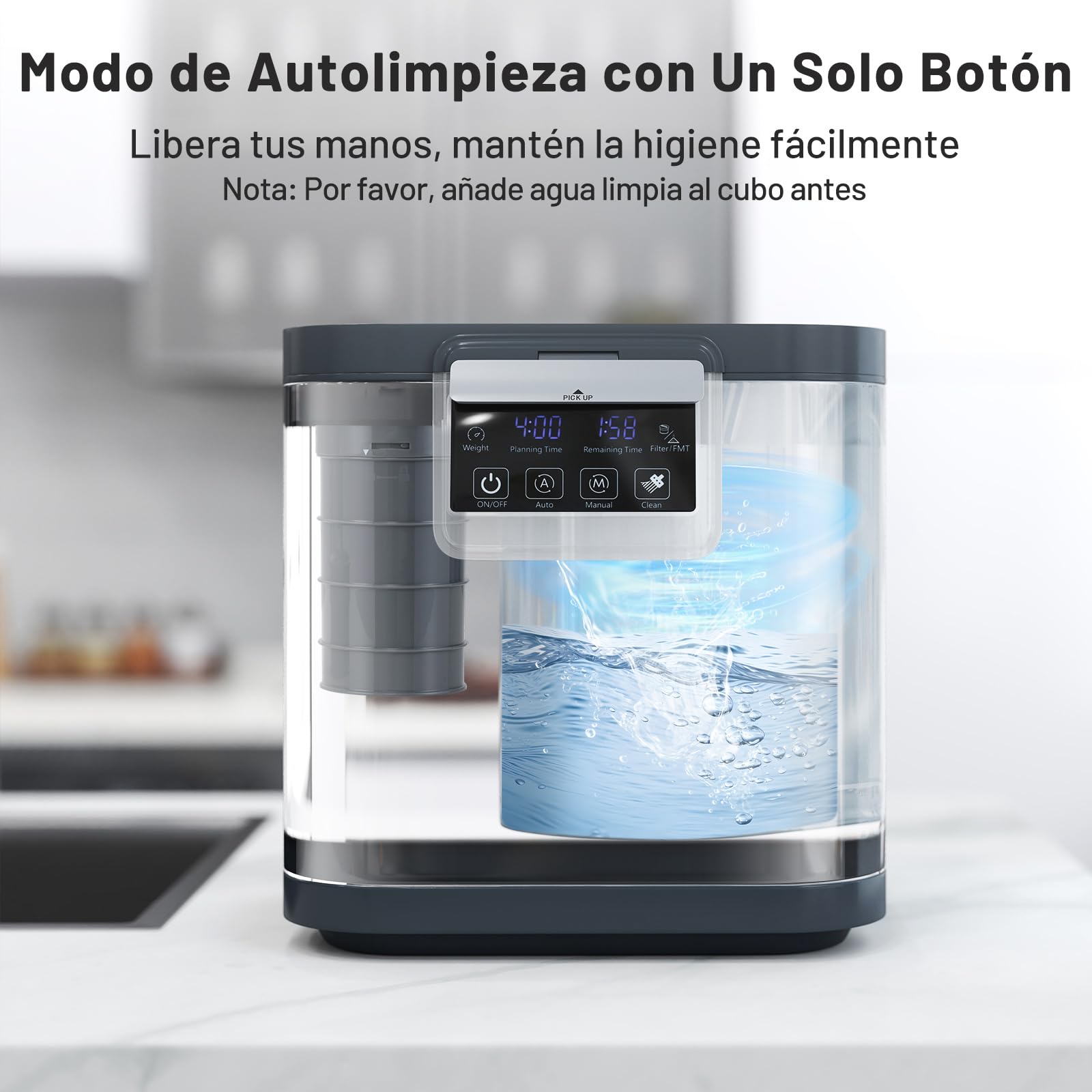 COSTWAY 4L Compostadora Eléctrica para Cocina, Máquina de Compostaje Inteligente con Tapa, Autolimpieza, Pantalla LED, Contenedor de Compostaje, Convierte Residuos Alimenticios en Fertilizante