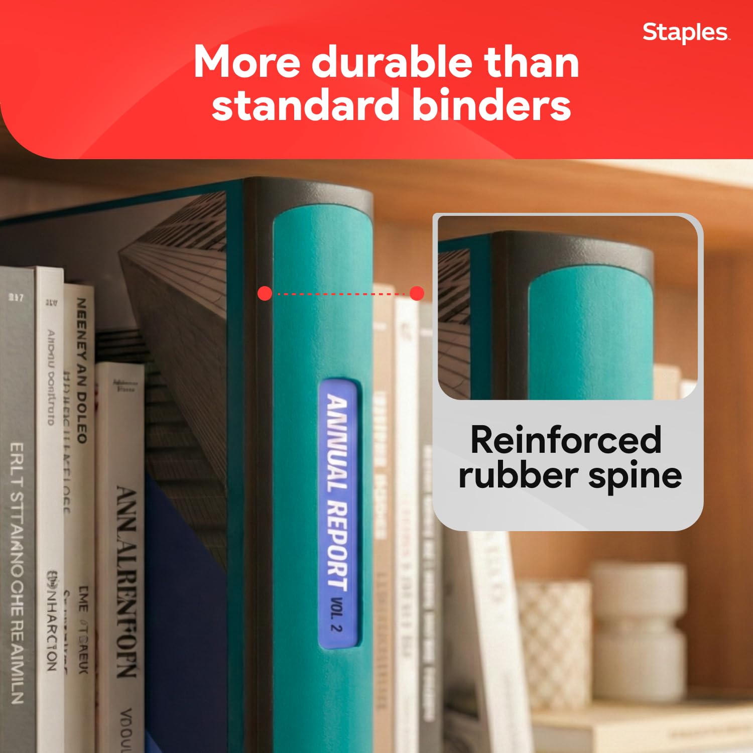 Staples Better Ordner, 5,1 cm, Blaugrün