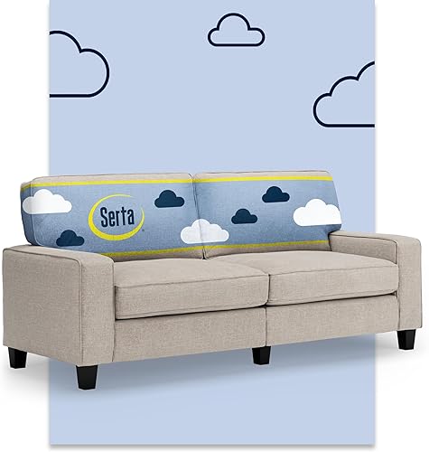 Miniatura 33 de Serta Palisades Sofás Tapizados para Sala, Sofá de Diseño Moderno, Tela, Bronceado Beige Bronceado,Beige,Marrón,Alforfón Beige,Marrón (Chestnut