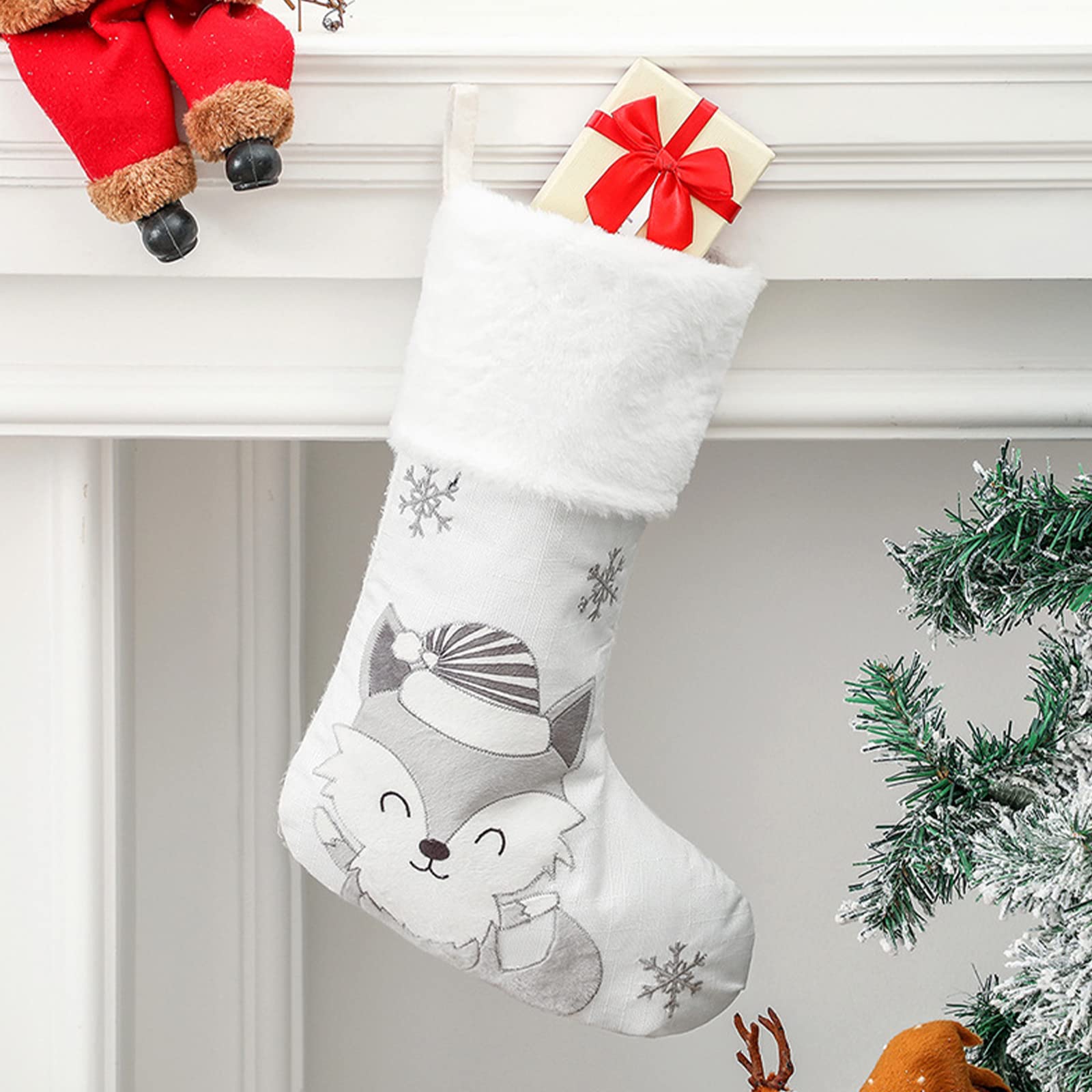 Calze Di Natale Personalizzate, Calza Di Natale Con Nome Ricamato - Foto 6