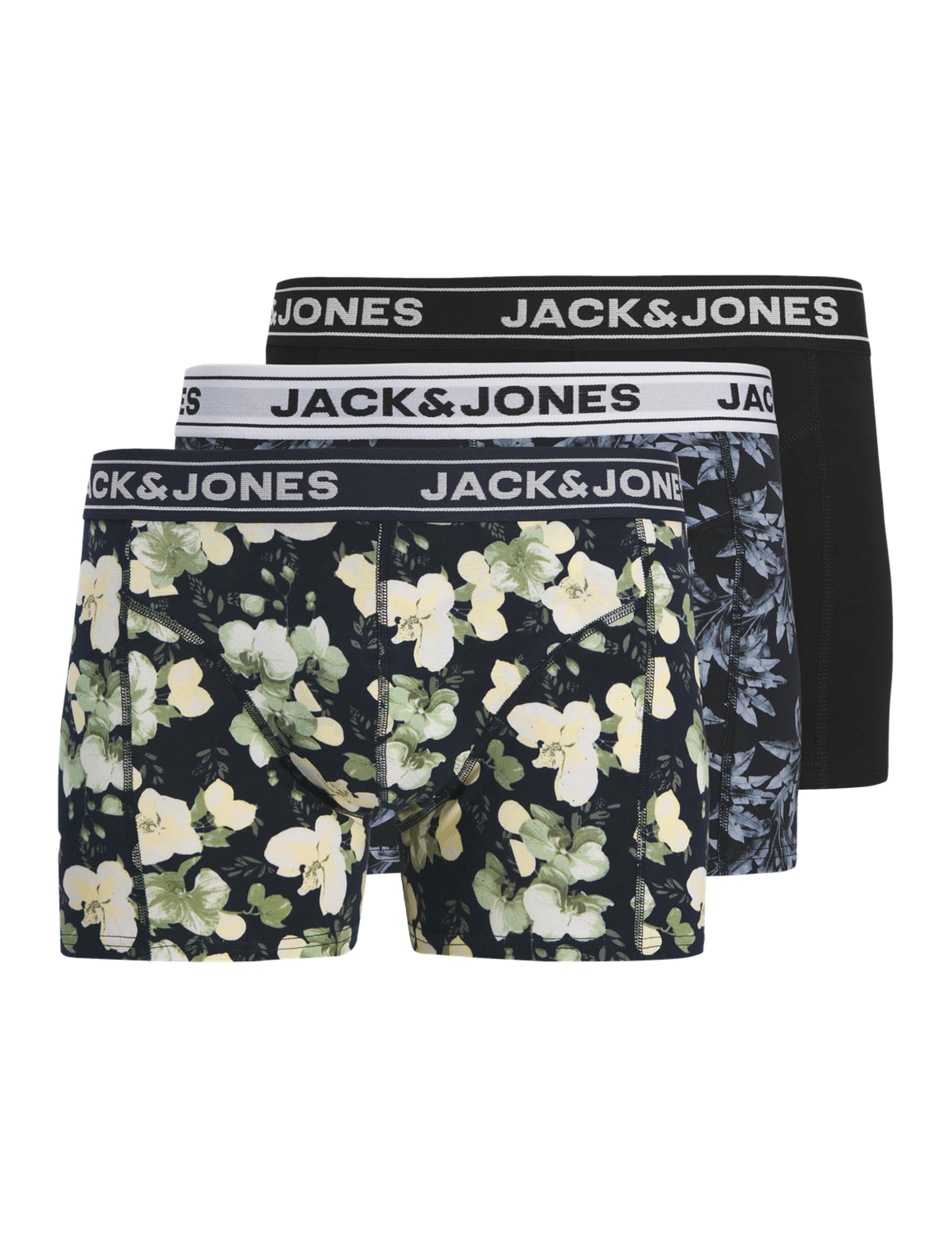 JACK & JONES Herren Jacray Flower Trunks 3 Pack (3er Pack)