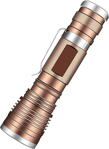 Linterna LED recargable con zoom de alto lumen 5 modos de luz, linternas de mano súper brillantes para hombres, senderismo, camping, caza, pesca