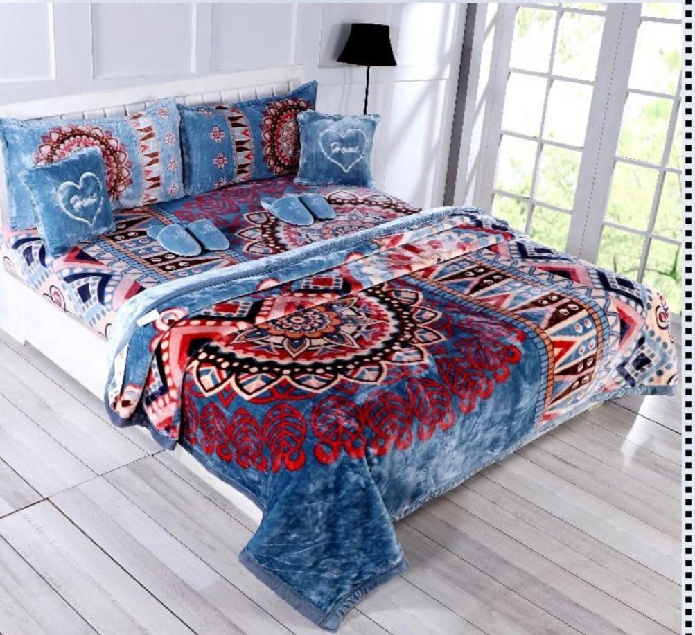 ELSTONE HOME with Device Velvet Printed Double Bed Wedding Bedhsheet : 1 Bedsheet, 2 Pillow Cover, Heavy Stuff, Speacial For Newly Wed Couples And Gift Purpose Pack Of 1-Multicolor#08, 210 Tc (B0CG5S5GSJ) Amazon Price History, Amazon Price Tracker