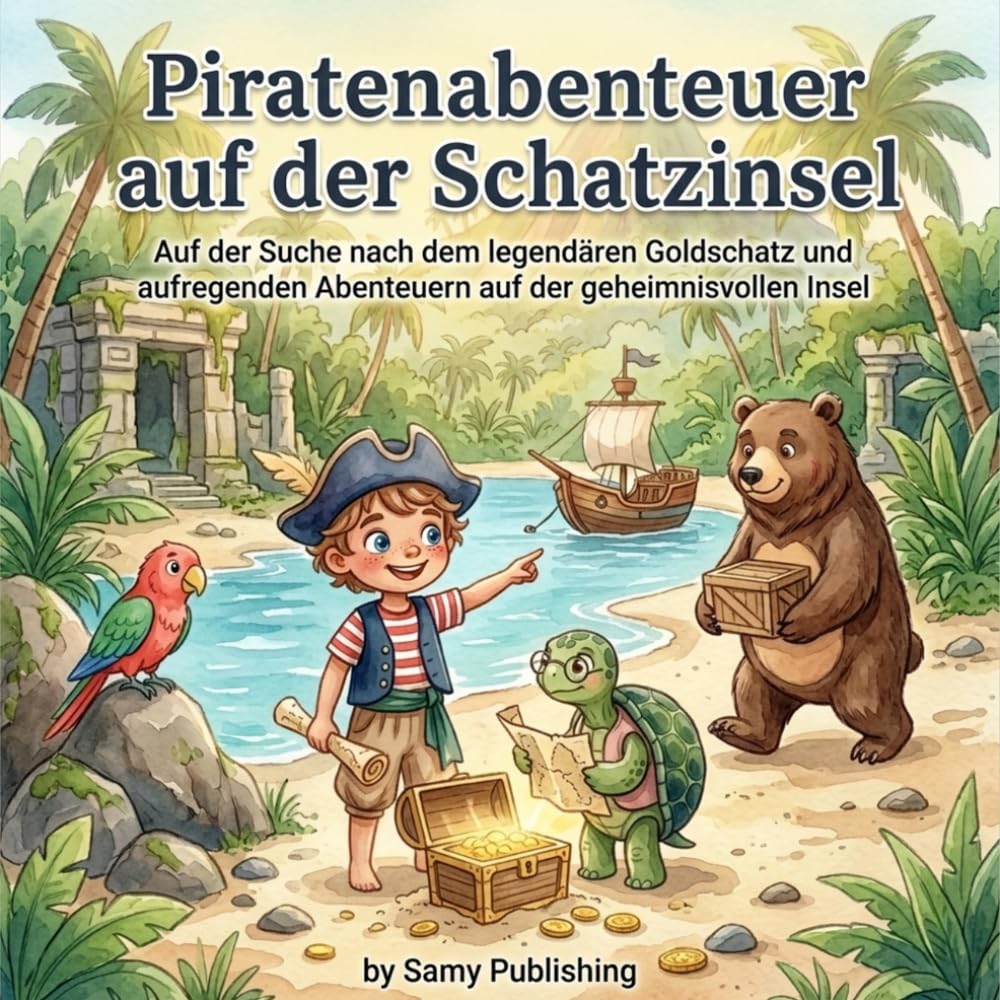 Piratenabenteuer auf der Schatzinsel: Ein fesselndes illustriertes Vorlesebuch über Freundschaft und Teamarbeit für junge Leser*innen